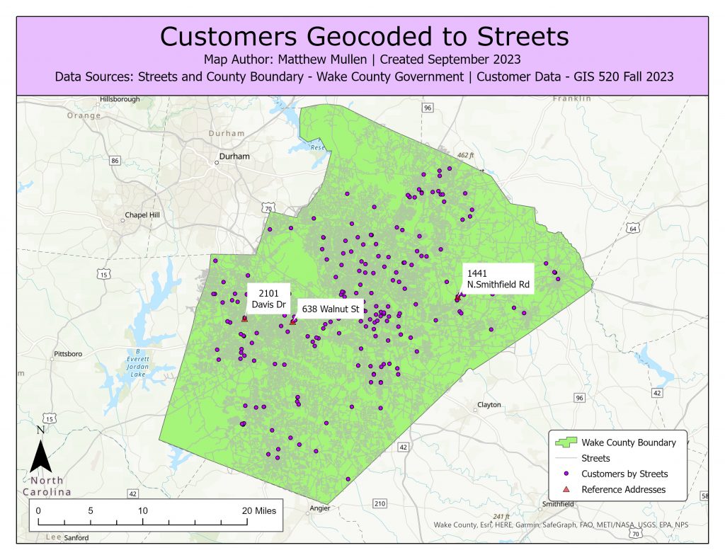 Geocoding – Matthew Mullen – GIS 520 Spatial Problem Solving Portfolio